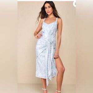 Lulu's Blue and Silver Sequin Dress